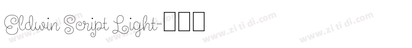 Eldwin Script Light字体转换 Eldwin Script Light字体转换